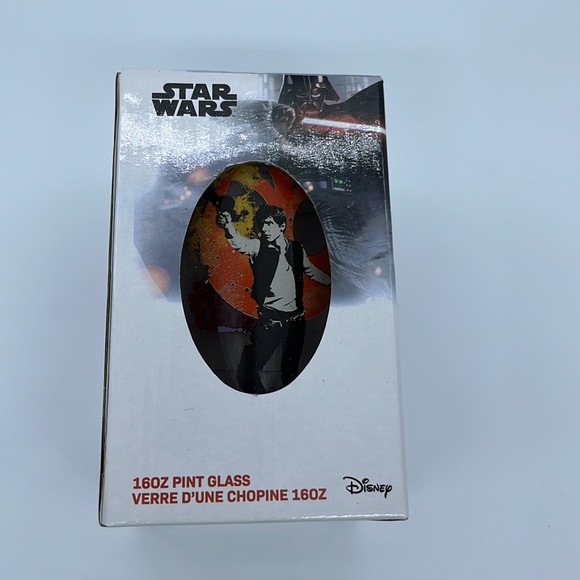 Star Wars glass pints. New. Set of 4. Luke Skywalker, Leia, Chewbacca, Han Solo - Picture 3 of 8